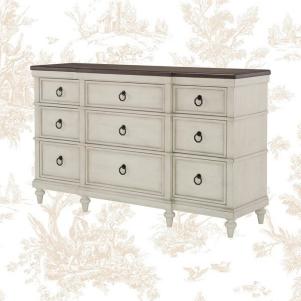 Ornithogale 9 Drawer Double Dresser