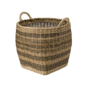 Wicker/Rattan Striped Storage Basket