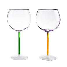 Colored Stem Wine Glasses S4
