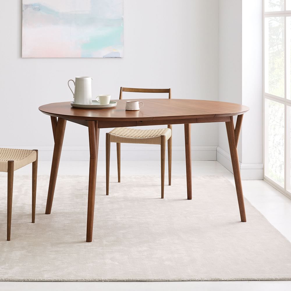 Century Gloss Finish Solid Wood Fixed Cecillia Round Dining Table for Small Spaces with Up to 4 Seating Capacity. Mid Dining Table for Small Spaces