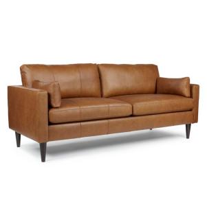 Genuine Leather 81" Square Arm Sofa
