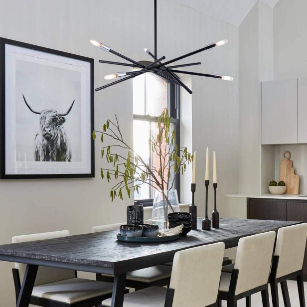 black dining room chandelier