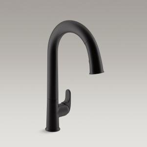Sensate kitchen faucet with KOHLER Konnect and voice-activated technology