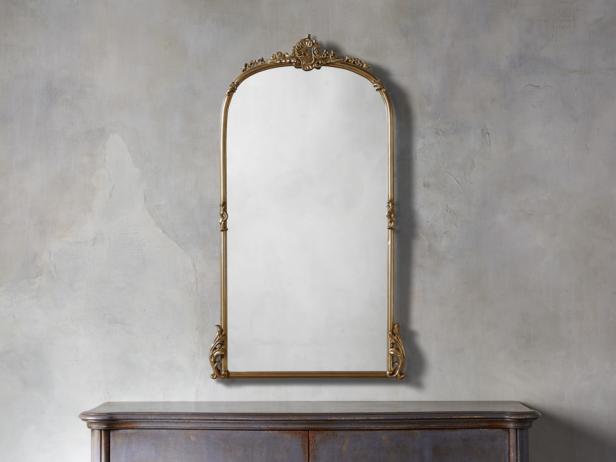 Gleaming Primrose Mirror, Ornate Gold Mirror Canada