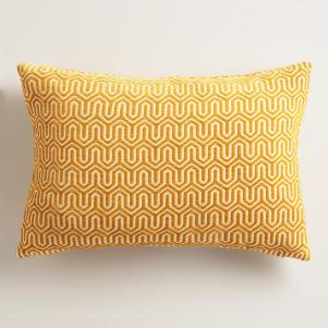 Yellow Geo Lumbar Pillow