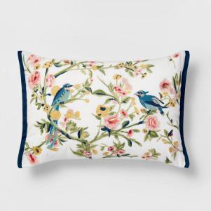 Embroidered Lumbar Pillow