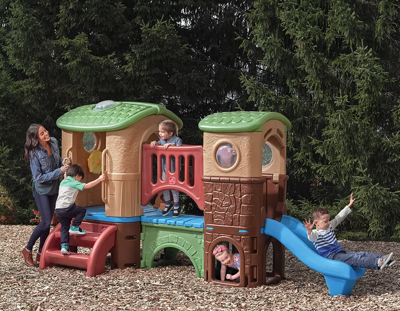 Kids Indoor/Outdoor Playground Hide & Seek Climber Swing and Slide Play Set Gift