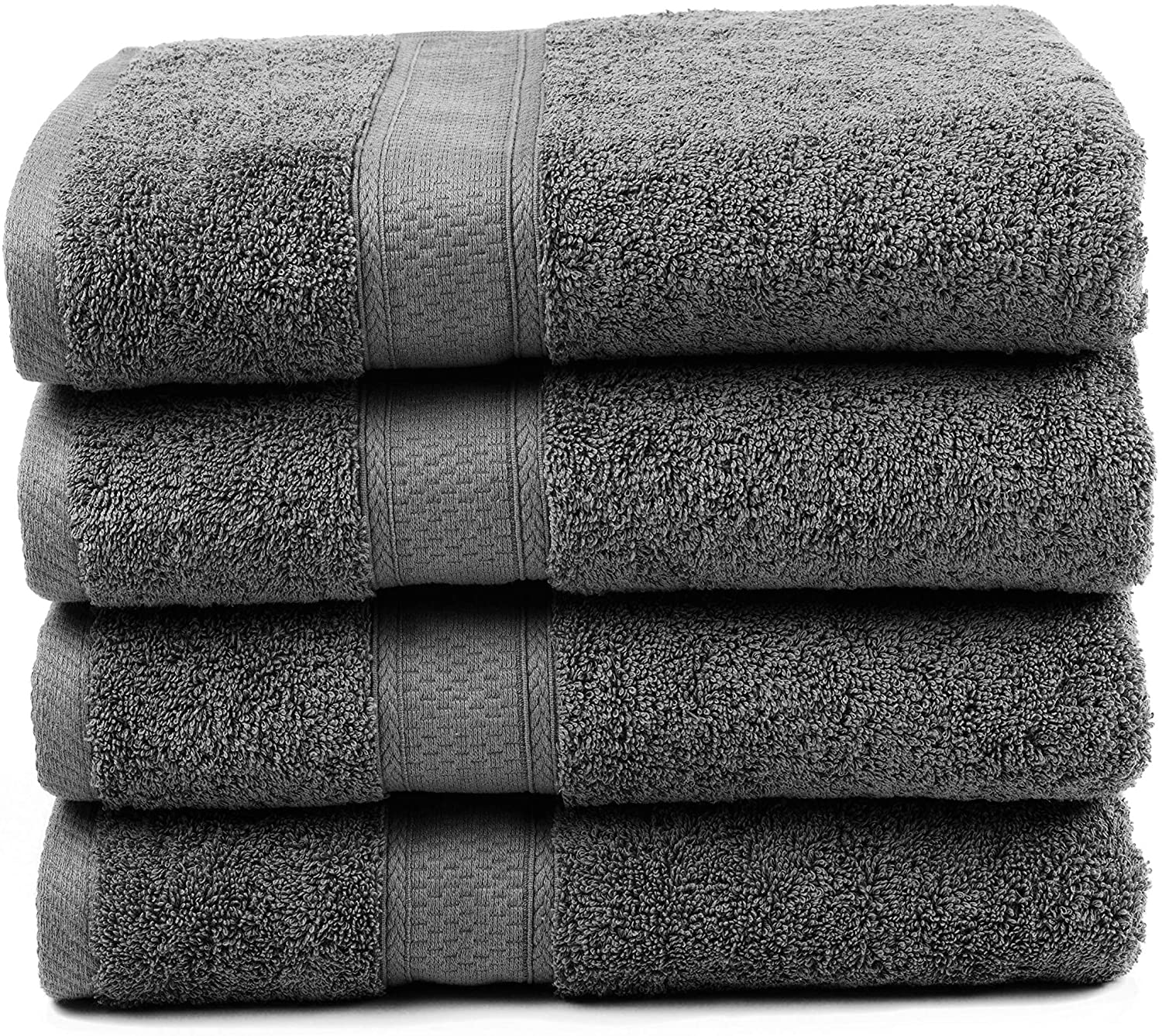 2 Pack Oversize Bamboo Cotton Bath Towels Premium Ultra Soft Absorbent Towel 