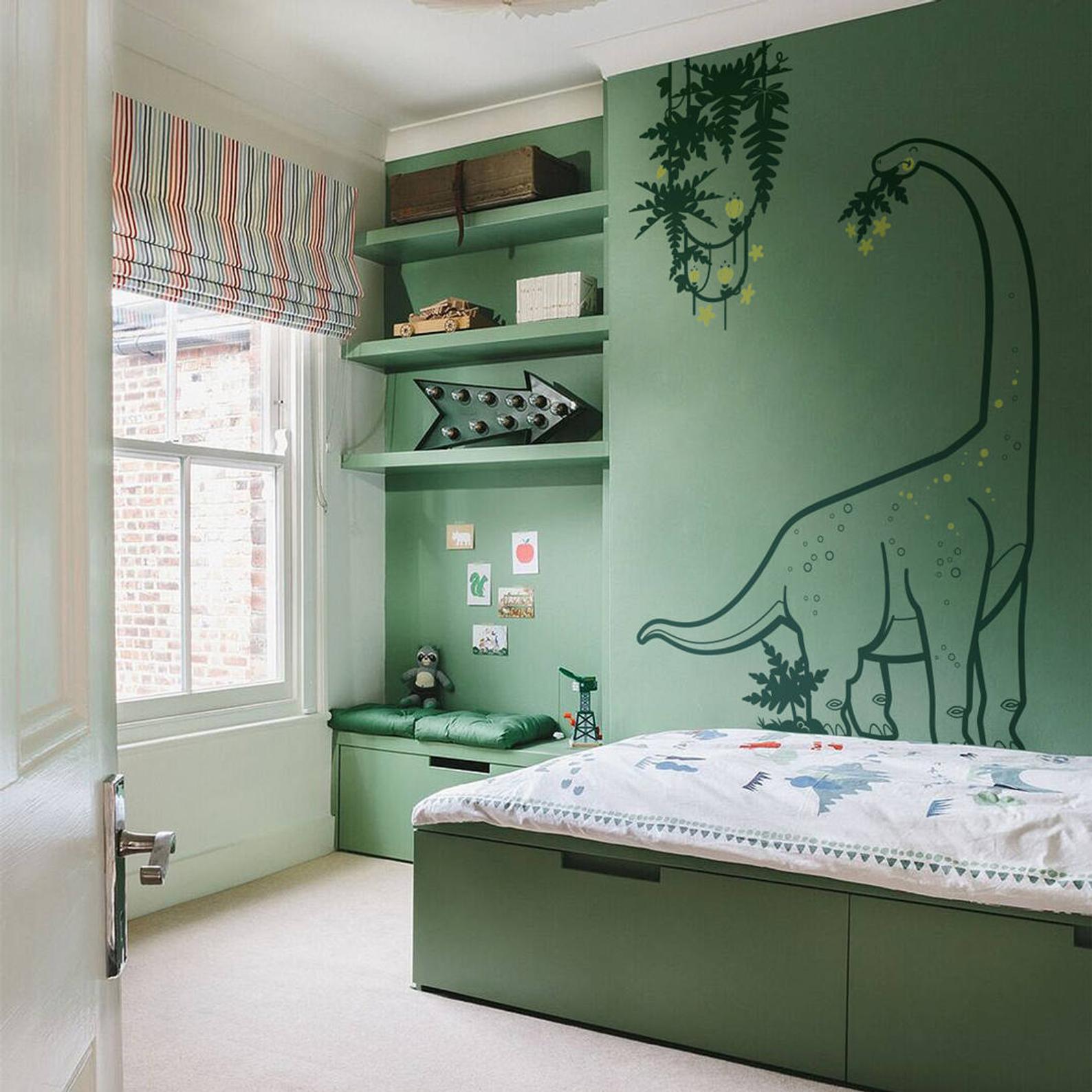 Forest Dinosaurs Wall Stickers Colourful Dinosaur Kids Baby Wall Stickers