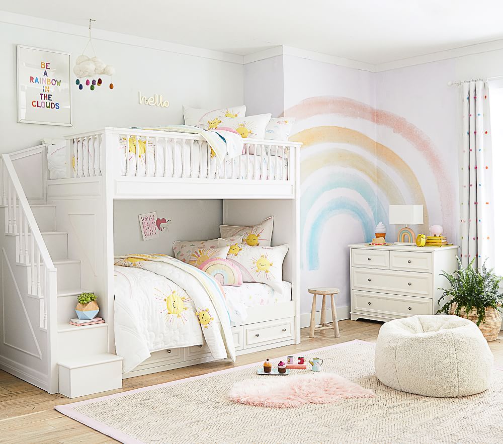 Nursery Children Baby Kid Girl Flower Fairy Wall Furniture Sticker Decal Bedroom 
