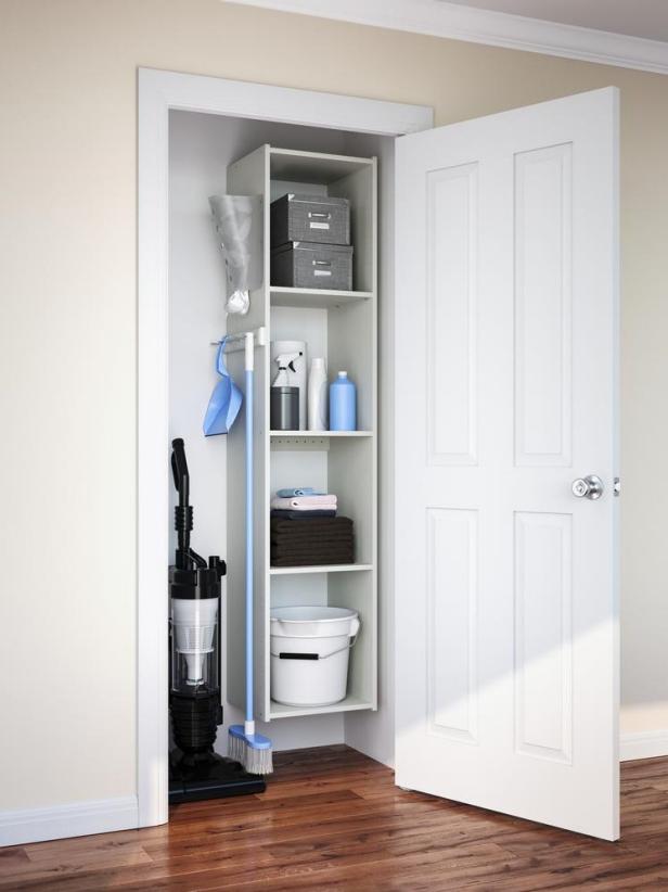 Broom And Utility Closet Storage Ideas, Can You Spray Paint Closet Shelves