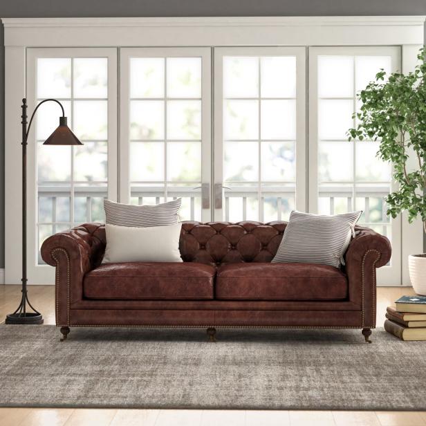 Top Sofa Styles And Where To Them, Alexander Medium Brown Leather Sofa