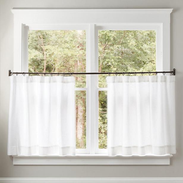 55X39" Half Header Curtain Window Curtain Treatments Kitchen Curtains 2 Panels 