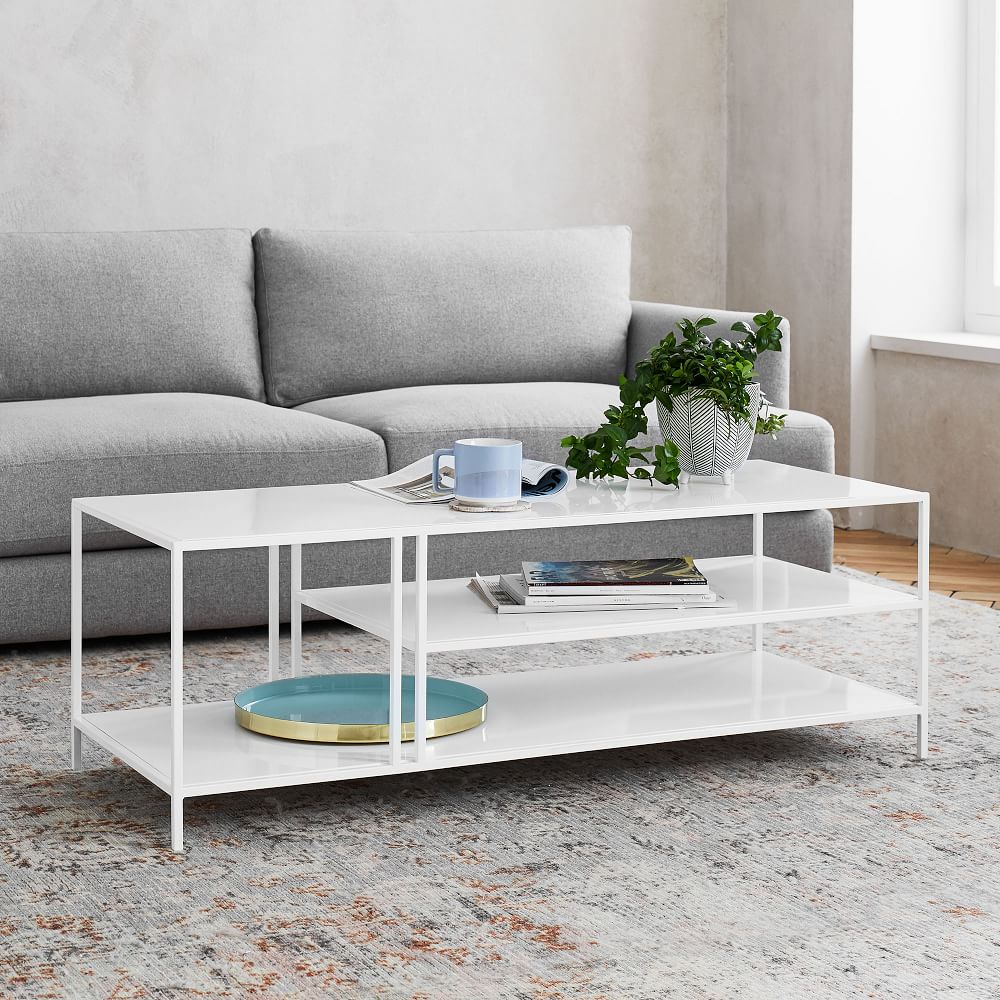 TaoHFE Coffee Table with Storage for Living Room,Black Coffee Table Sofa Table Modern