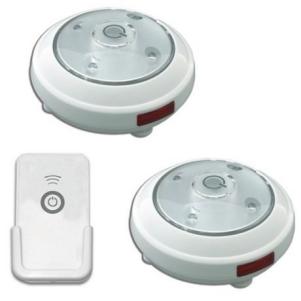 Battery-Operated Puck Lights, Set of 2