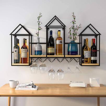 30 Creative Wine Racks And Storage Ideas - 8 Bottle Urban Wall Mounted Wine Rack