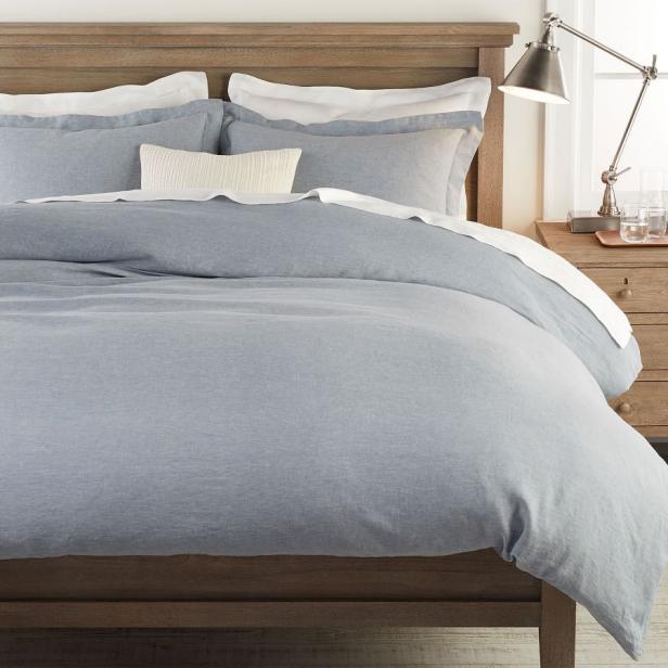 30 Chambray Bedding And Decor S We, Grey Chambray Duvet Cover Set