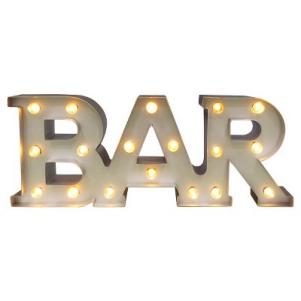 Bar Marquee LED Light Brass
