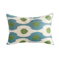 Teal Ikat Pillow