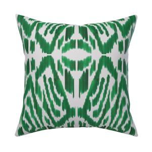 Green Ikat Pillow