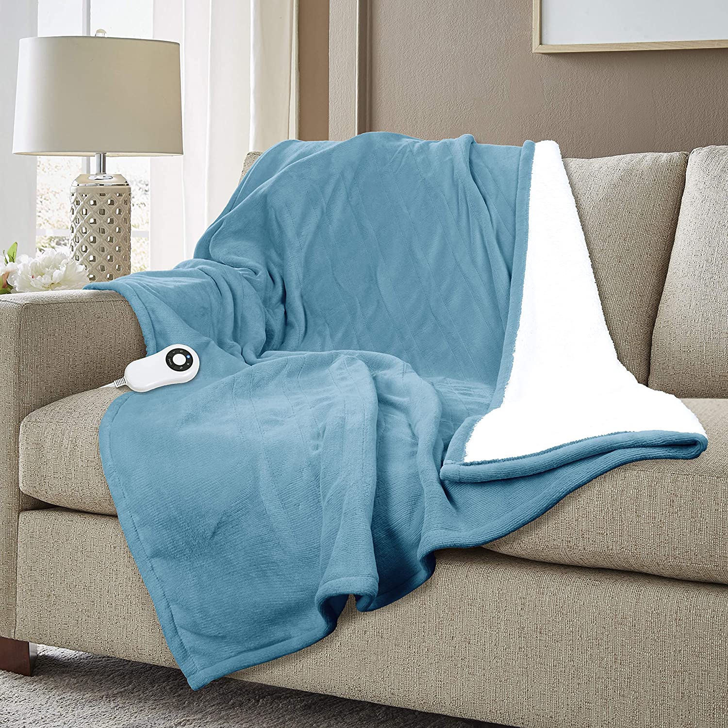 Cheap Bargain Electric Heated Throw Blanket Reversible Micro Plush