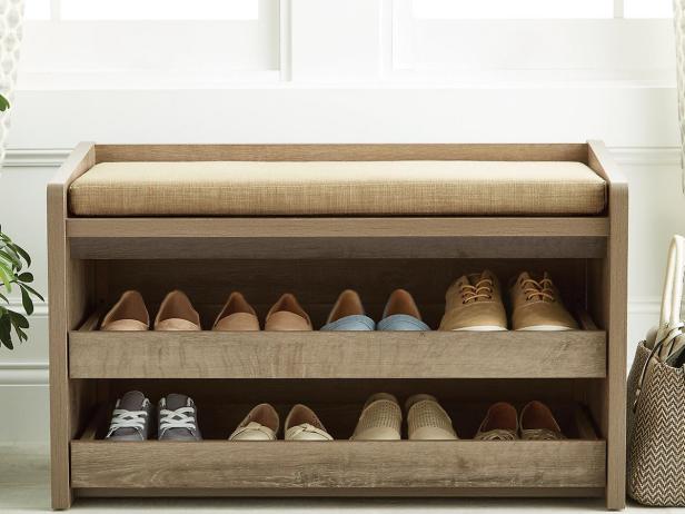Storage Benches For Easy Organization, Cubbie Shoe Cabinet Storage Bench With Cushion
