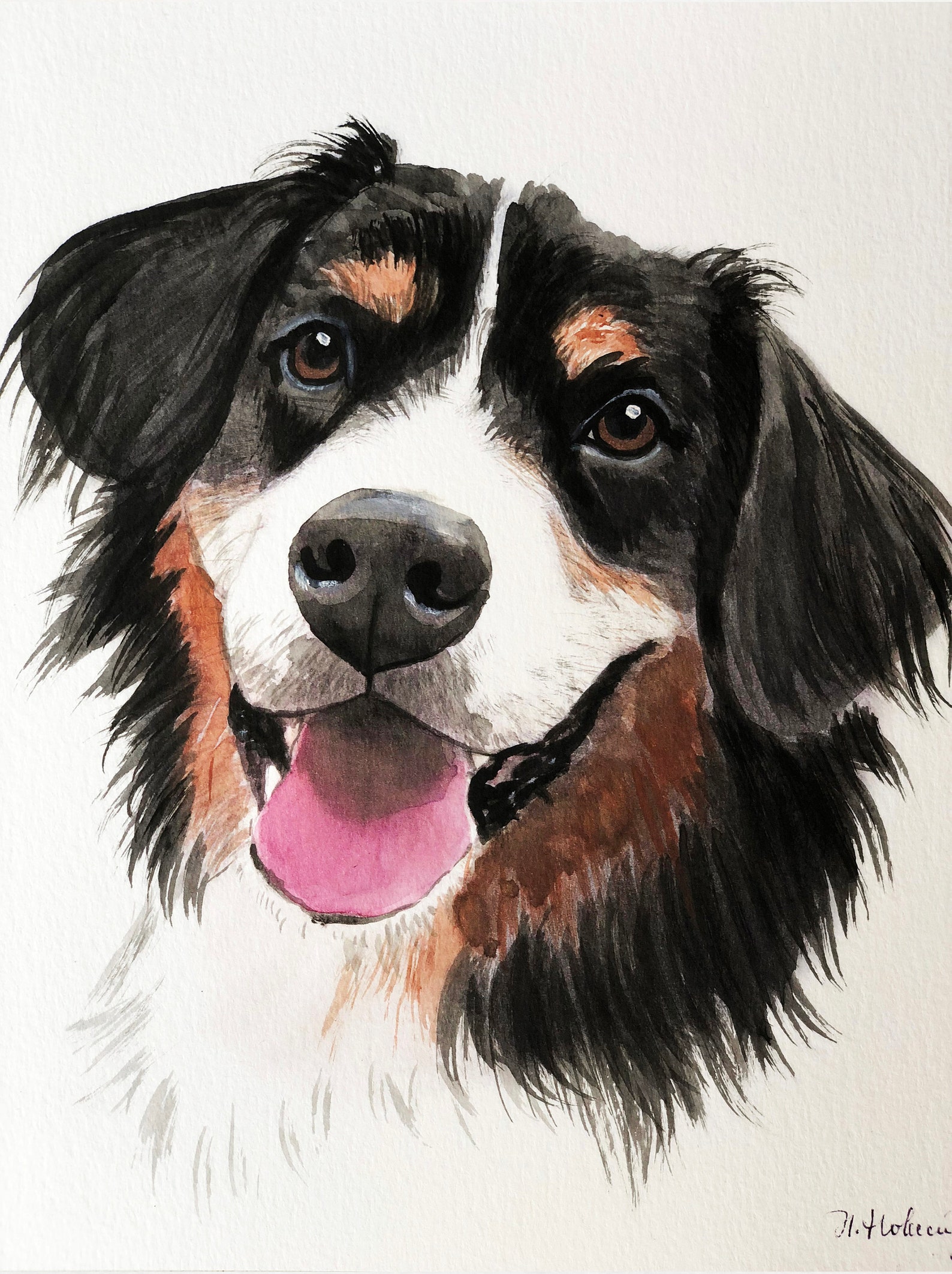 custom portrait hand painting custom dog photo oil painting animal realistic painting photo to oil painting Custom pet portrait painting