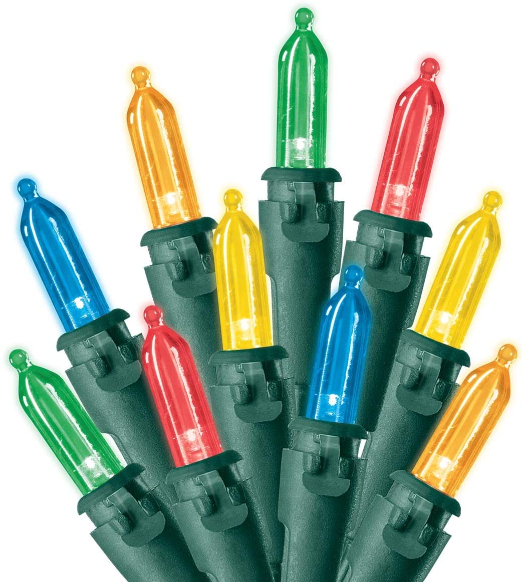 100-Light LED Mini Multi-Color Light with Green Wire HOME ACCENTS 34 ft 
