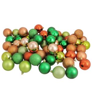 60ct Shatterproof 4-Finish Christmas Ball Ornaments