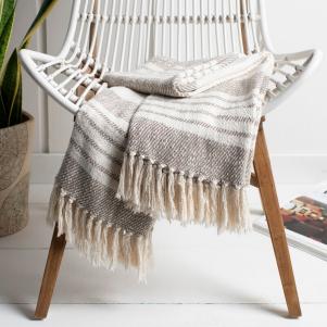 Taupe/Cream Khoren Throw