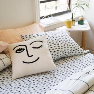 Winky Embroidered Pillow