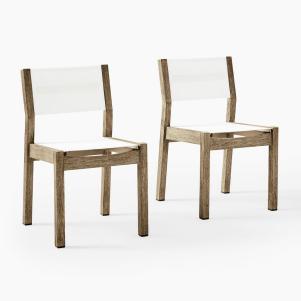 Portside Outdoor Textilene Dining Chair Set of 2
