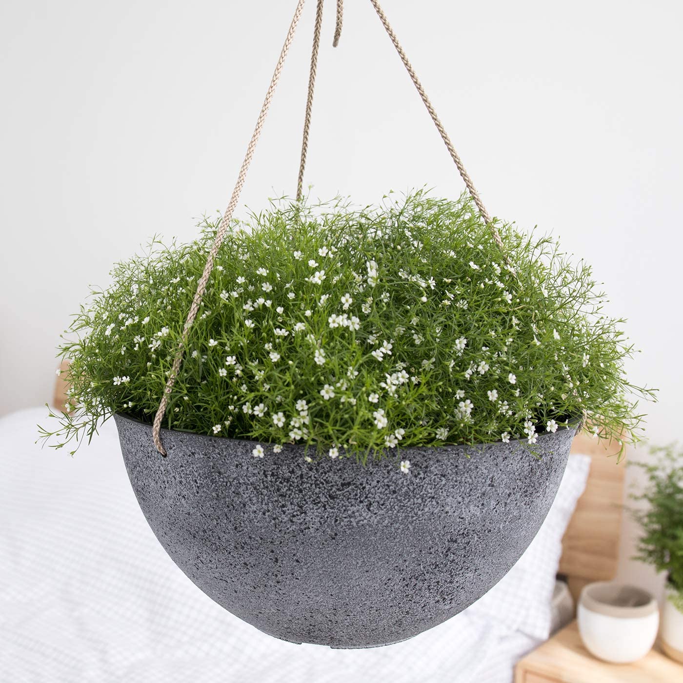 F1FC Wall Mounted Basket Garden Hanging Plant Pot Hanging Planter Plant Planter 