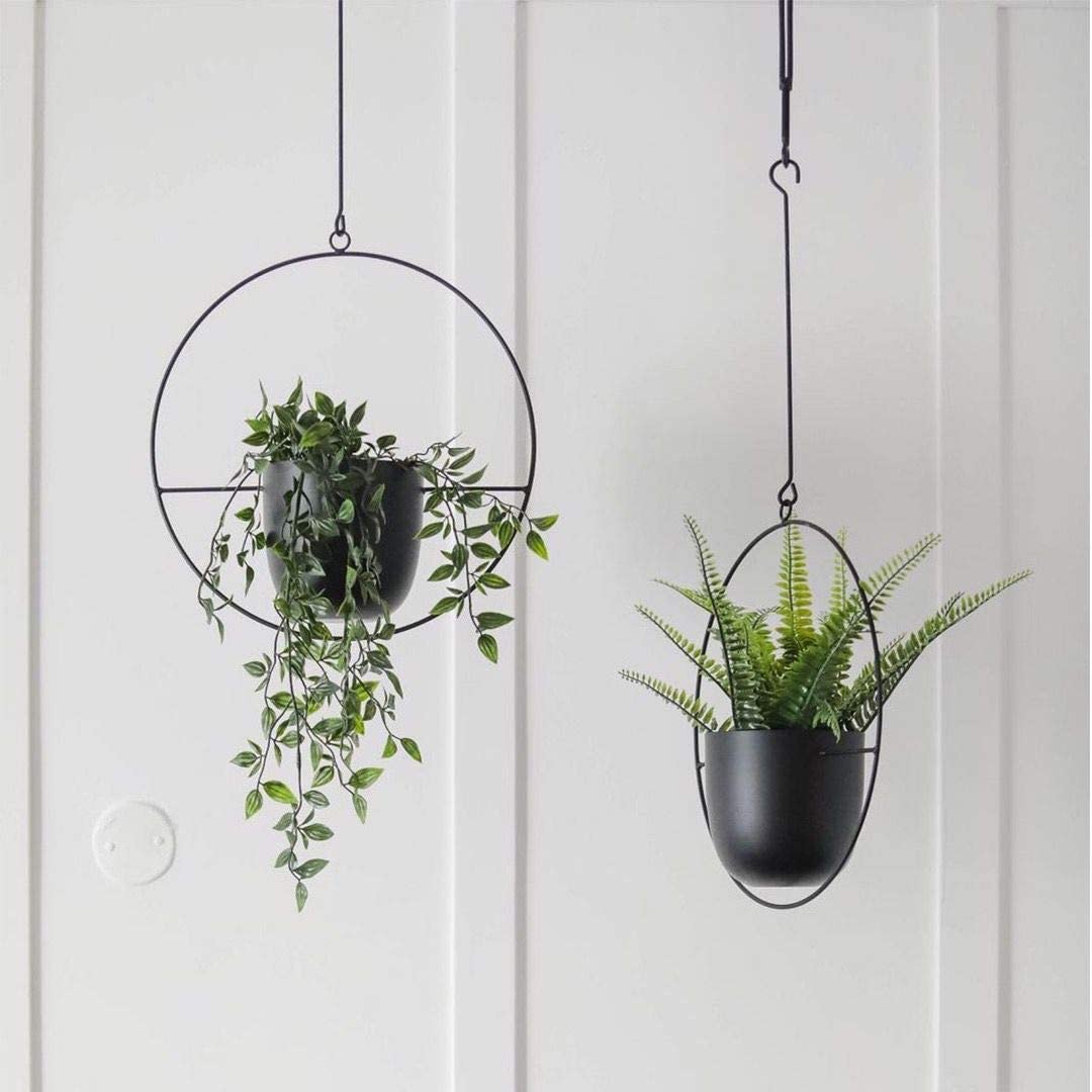Plastic Hanging Flower Pots Indoor Outdoor Houseplant Garden Hanging Planter 