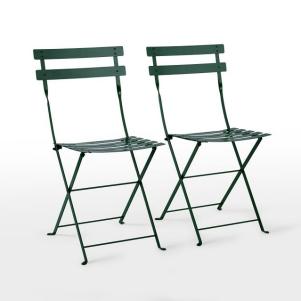 Forest Green Metal Bistro Chairs