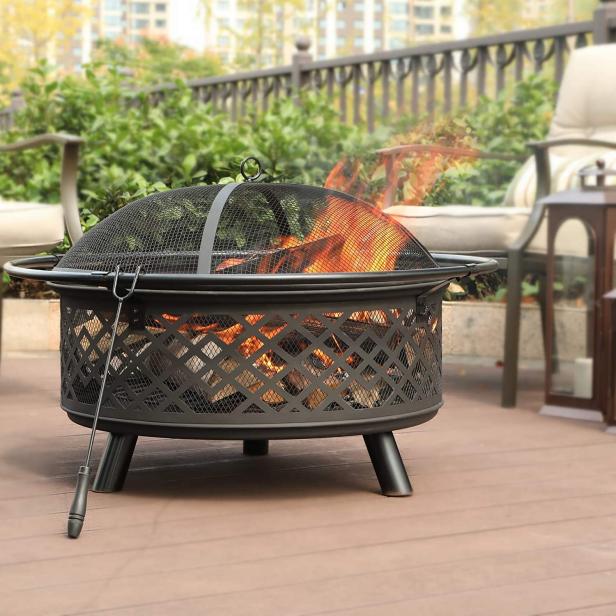 Outdoor Fire Pits For Your Backyard, Sun Joe Classic Stone Cast Fire Pit