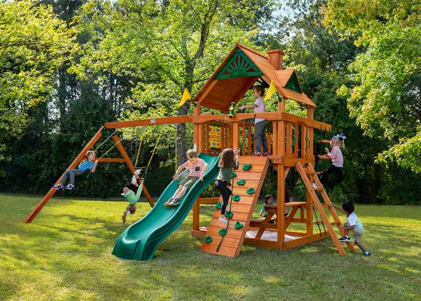 9 Best Outdoor Swing Sets For Kids 2022, Outdoor Wooden Play Set