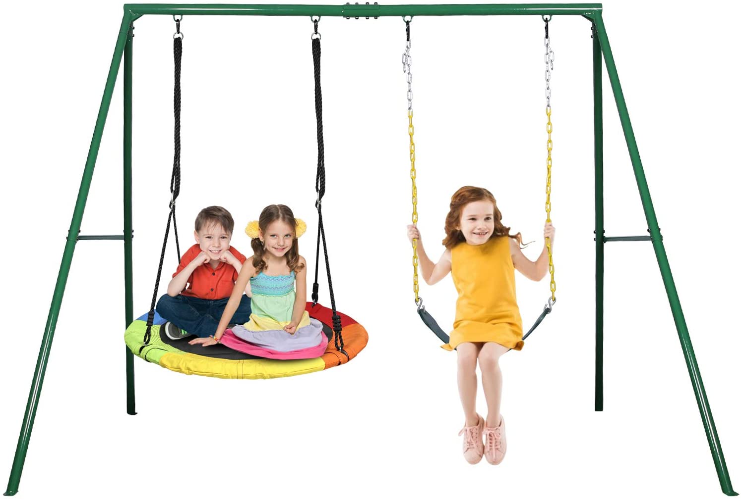 Toddler Baby Swing Kids Playground Garden Home Outdoor Seat Play Fun Toy Safety 