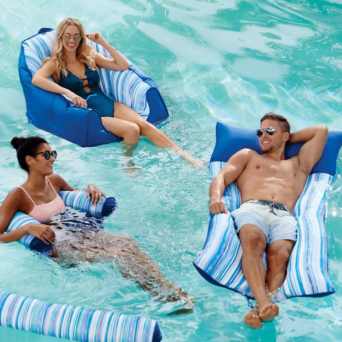 Pool Floats,2 Pack Pool Floats for Adults Summer Water Party Inflatable Pool Floats Lounge Hammock Foldable Pool Seat for Indoor Outdoor Swimming Pool 