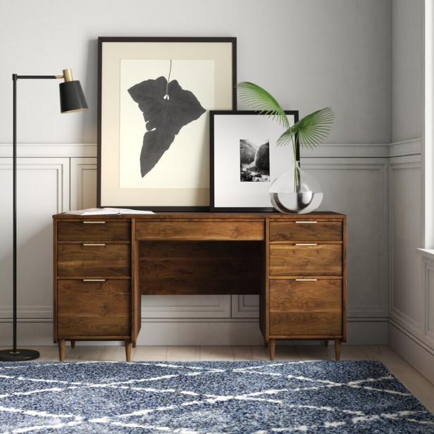 17 Best Desks For Every Style And, Crate And Barrel Tate Bookcase Desk Combos