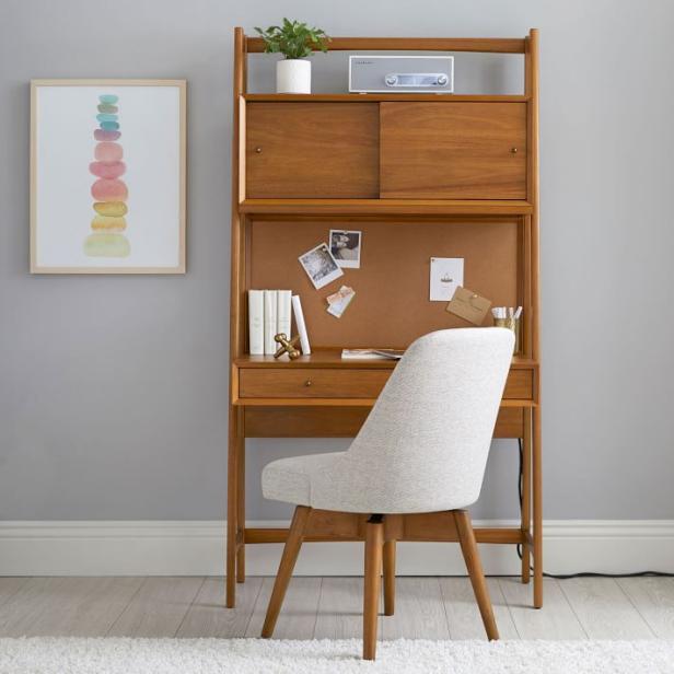17 Best Desks For Every Style And, Crate And Barrel Tate Bookcase Desk Combo