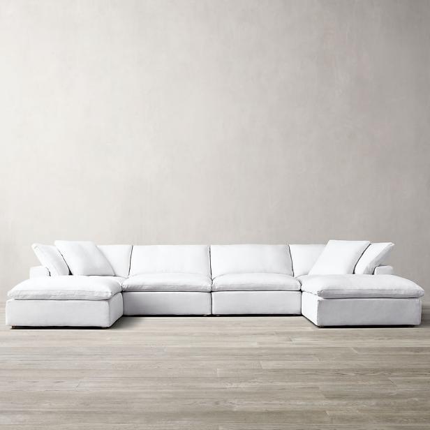 Latitude Run® Modular Sectional Sofa Cloud Couch For Living Room, Down  Filled Comfy Cloud Puff Modern