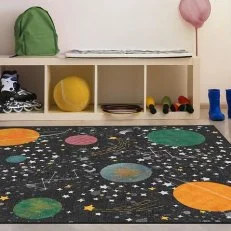 Modern room interior with play tent for child