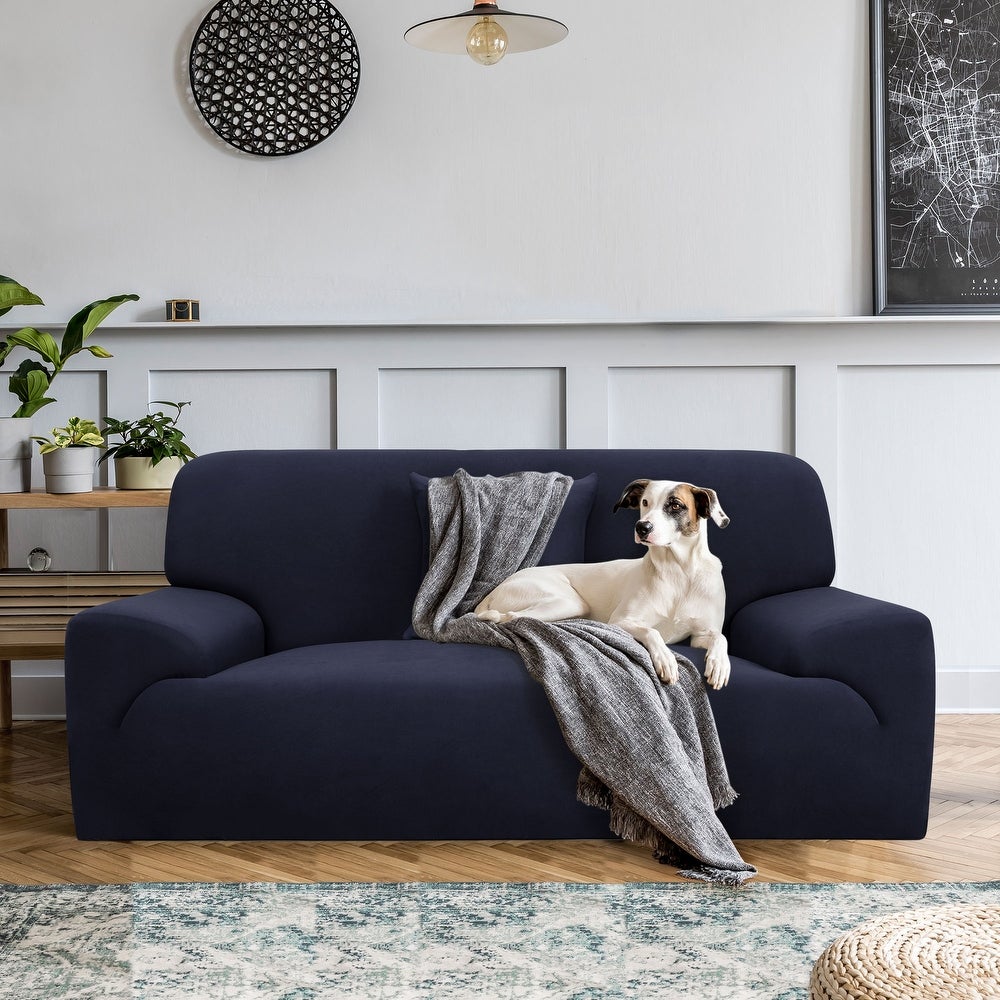 Elegance Linen Quilted Pet Dog Children Kids Furniture Protector Microfiber Slip Cover Chair Gray 