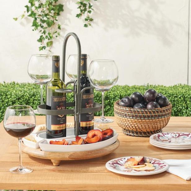 Frontgate hot sale wine caddy