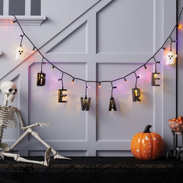 Halloween Fairy String Light LED Bulb Lamp Pumpkin Skeleton Bone Eyeball Decor 