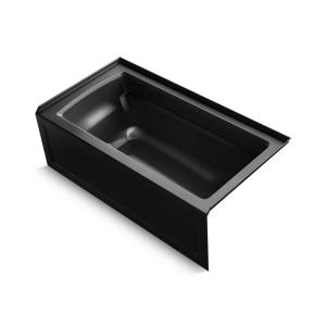 Archer 60 x 32 alcove bath with integral apron, integral flange and right-hand drain