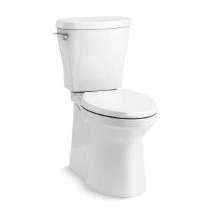 Betello Comfort Height with ContinuousClean two-piece elongated 1.28 gpf toilet with skirted trapway Revolution 360 swirl flushing technology and left-hand trip lever