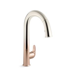 Sensate kitchen faucet with KOHLER Konnect and voice-activated technology