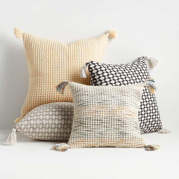 patterned throw pillows